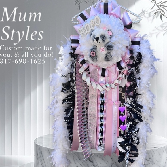 WHATAMUM Homecoming Mum Sash Pin or graduation lei custom made all colors themes - Picture 11 of 17